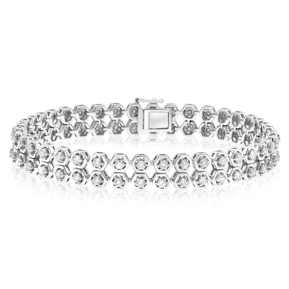 Diamond Bracelet featuring 2.8 Carats set in 14k white gold