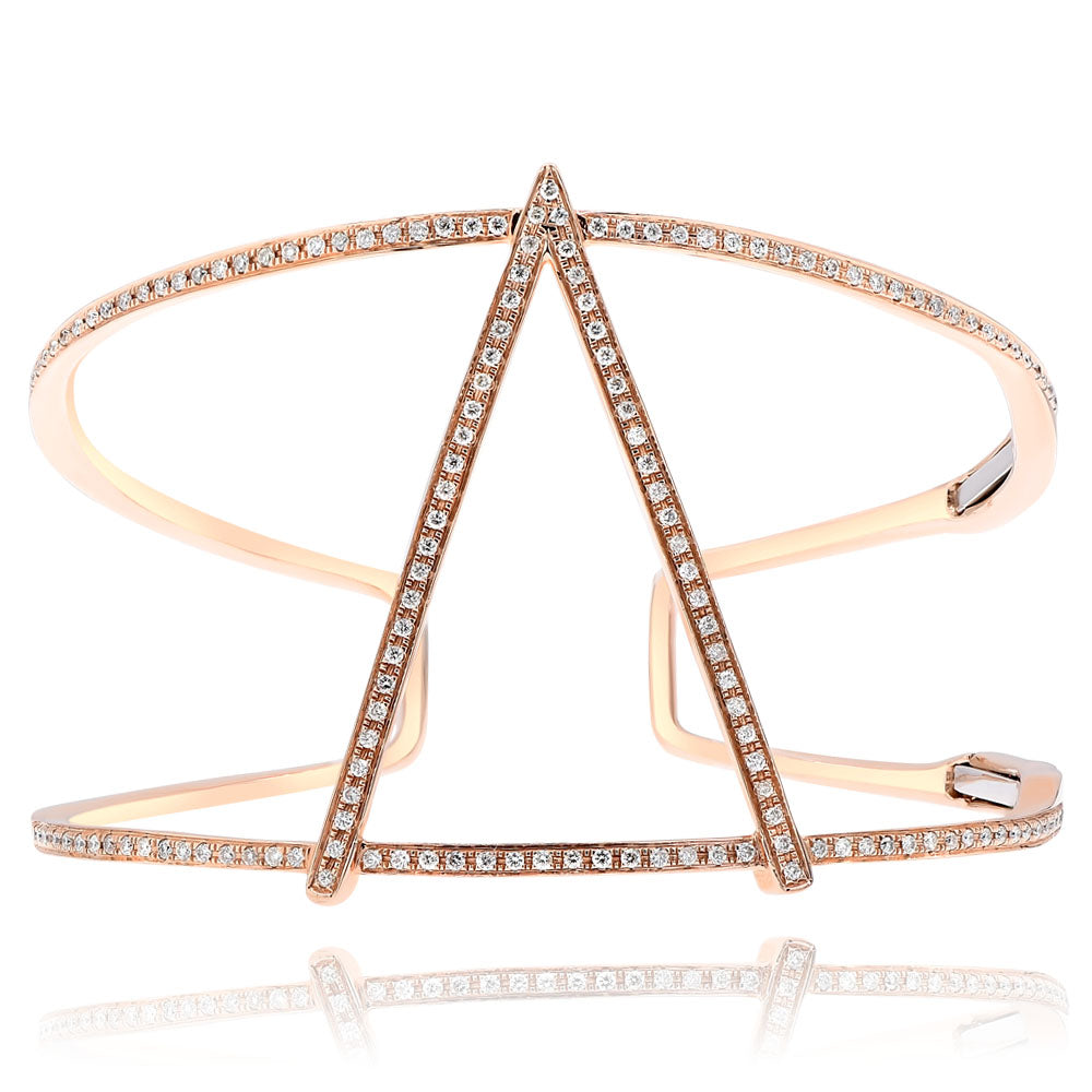 Monary Bracelet featuring 0.85 carats of diamonds set in 14k rose gold