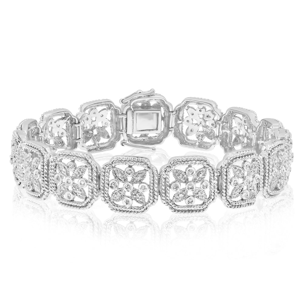 Monary Bracelet featuring 0.48 carats of diamonds set in white gold