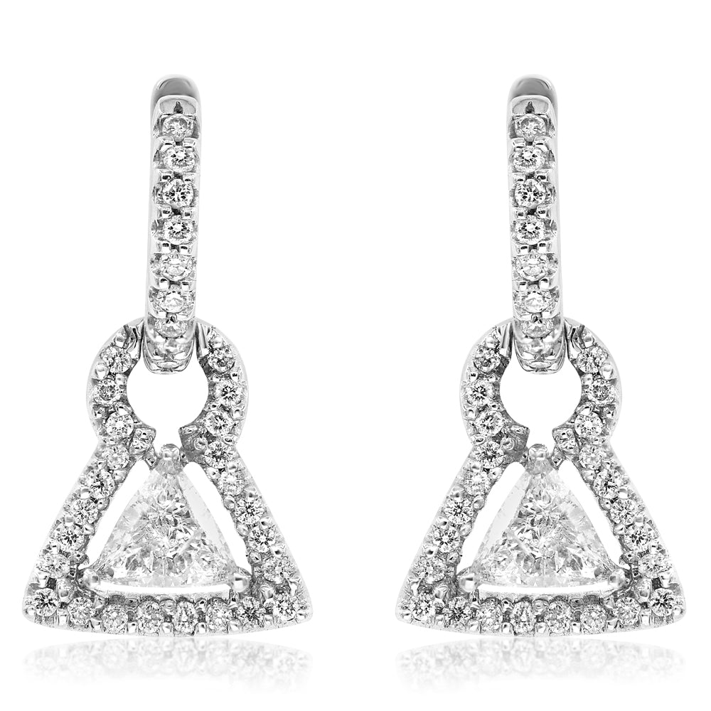 Monary Earrings featuring 0.40 carats of diamonds and .69 carats of TR.Diamonds set in 14W Gold