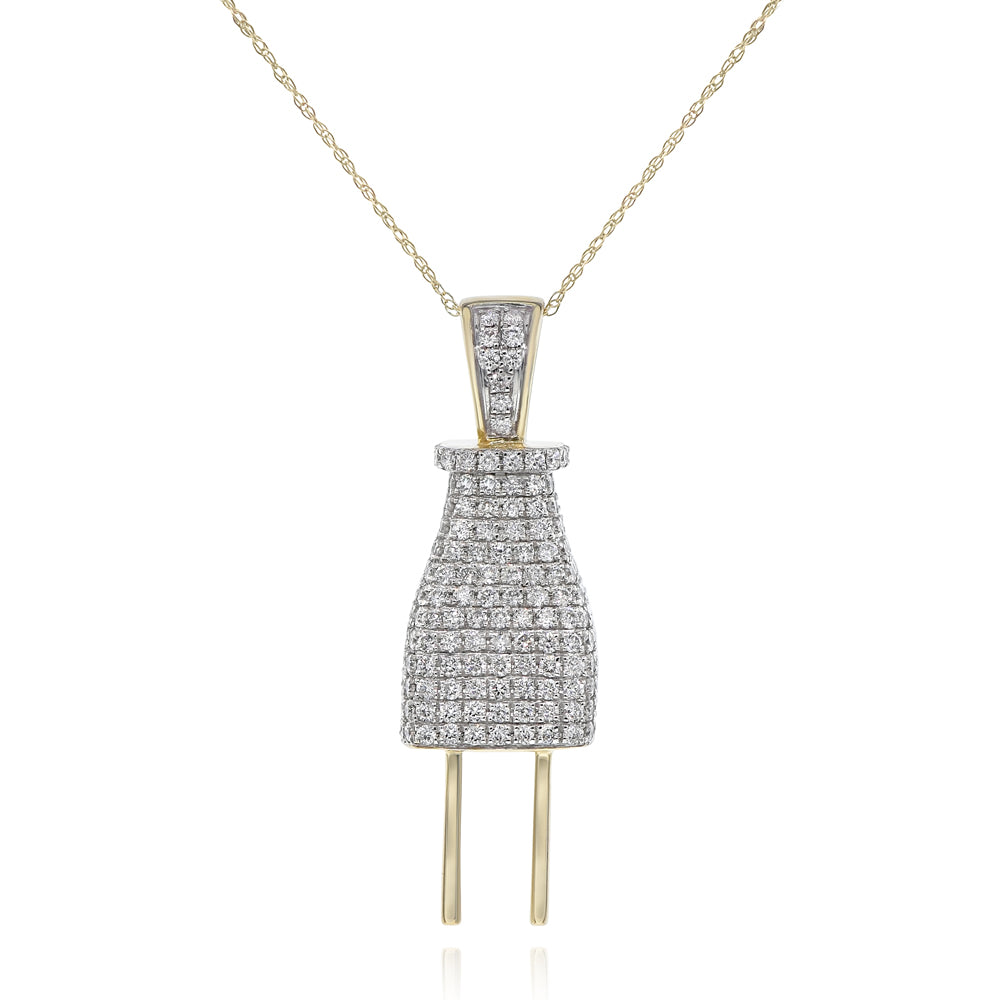 Monary Necklace featuring 2.52 carats of round diamonds set in 14K Yellow Gold with 312 ST