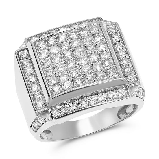 Monary Ring featuring 2.86 carats of Diamonds set in 14K White Gold with 80 STONES