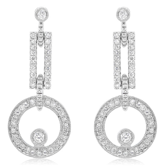 Monary Earrings featuring 0.57 carats of Diamonds set in 18K White Gold