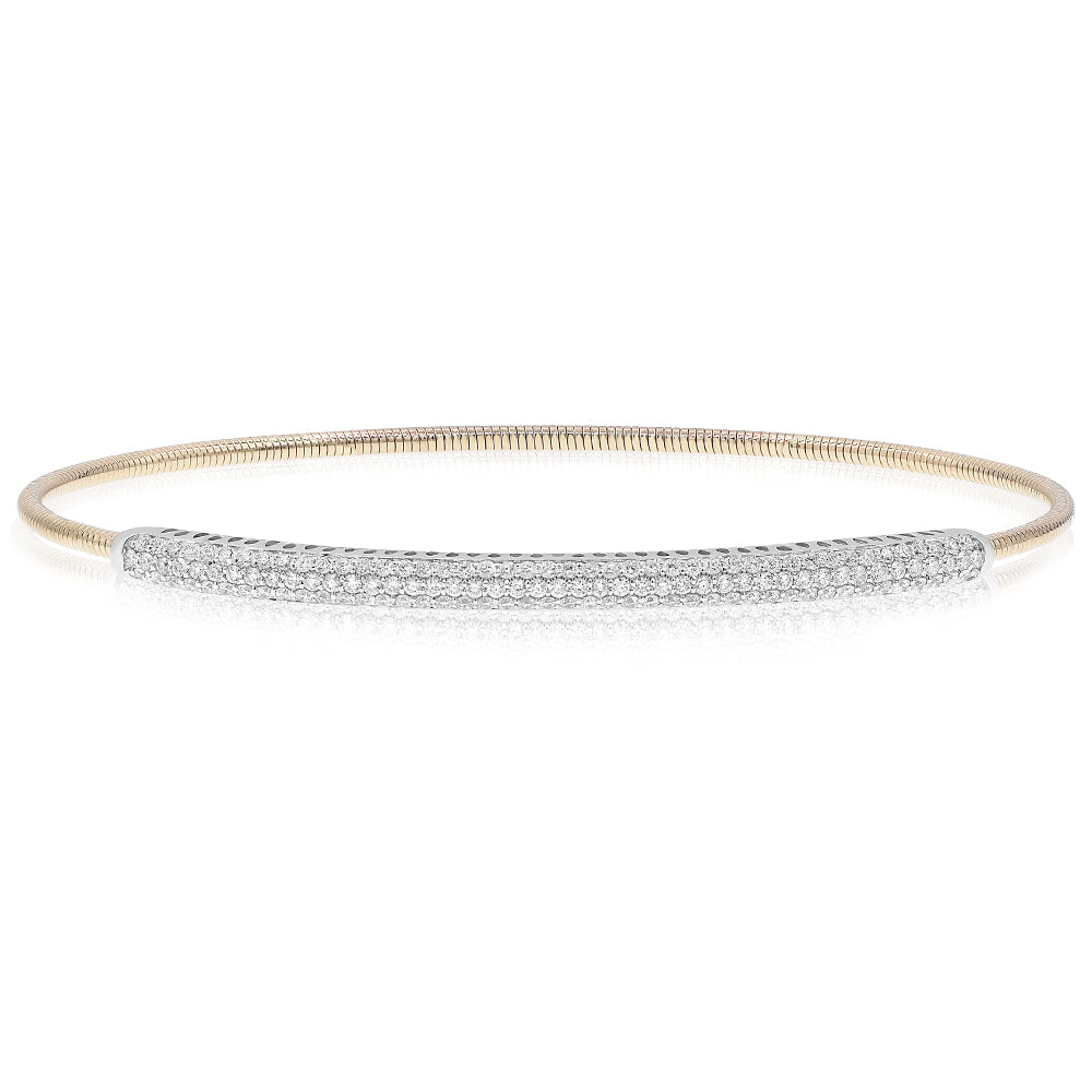 Monary Bracelet featuring 0.82 carats of diamonds set in 18K two tone Gold with 133 ST