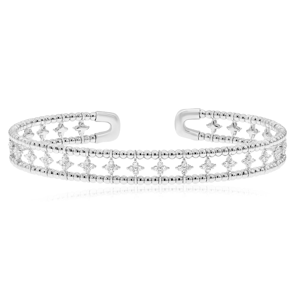 Monary Bracelet featuring 0.89 carats of diamonds set in 18K White Gold with 112 ST