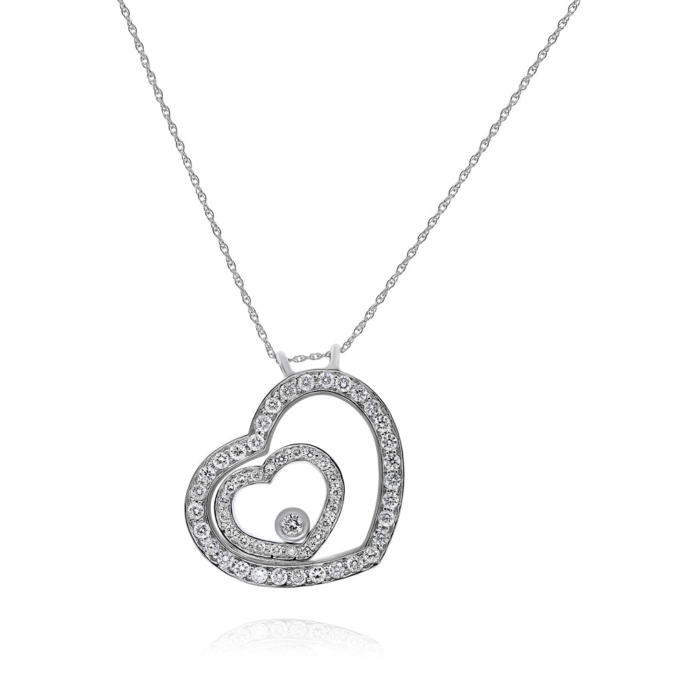 Monary Necklace featuring 1.60 carats of diamonds set in 18K White Gold with 54 STONES