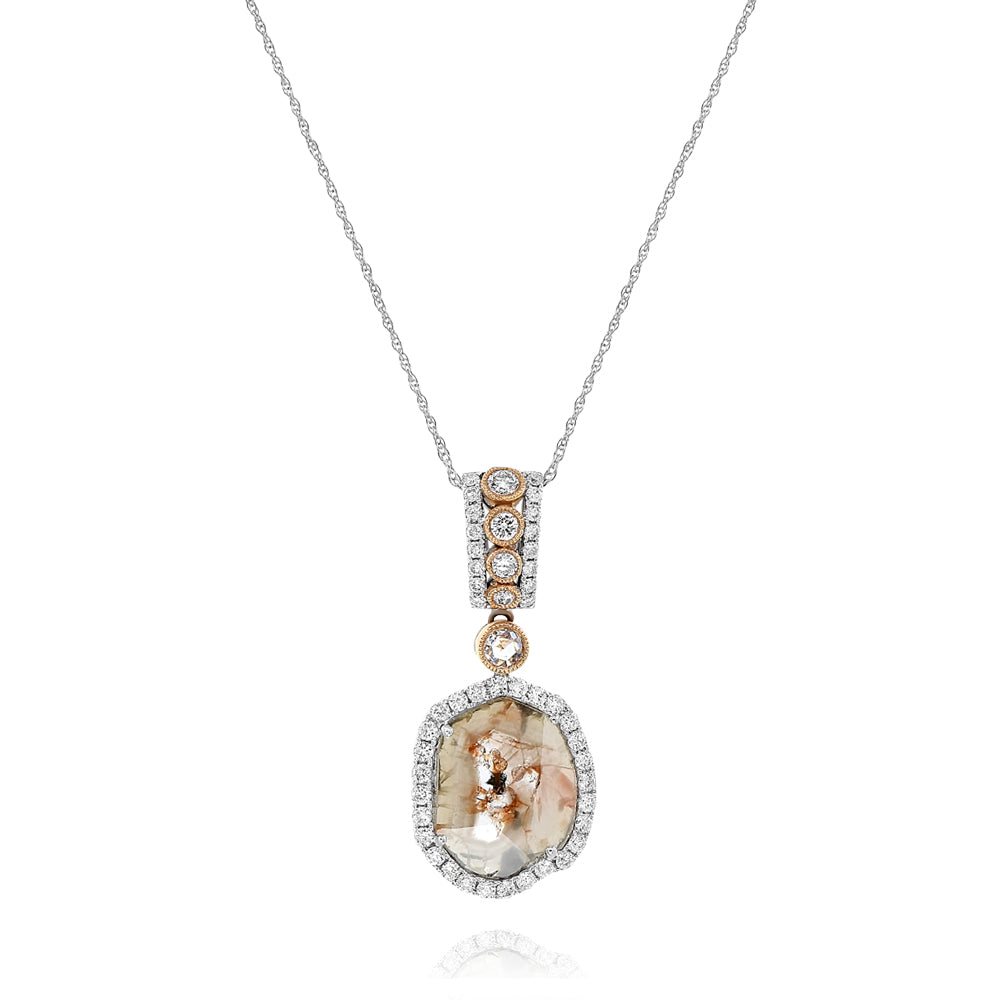 Monary Necklace featuring 0.80 carats of diamonds, 2.07 carats of Ice Diamonds set in 18K rose and white Gold