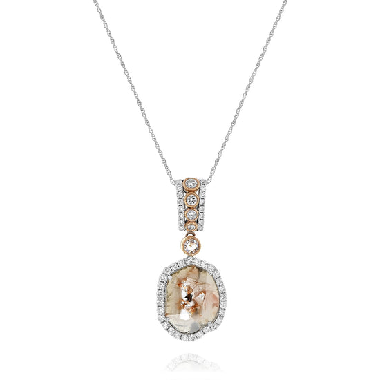 Monary Necklace featuring 0.80 carats of diamonds, 2.07 carats of Ice Diamonds set in 18K rose and white Gold