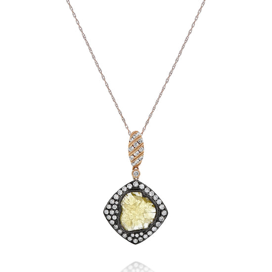 Monary Necklace featuring 0.60 carats of diamonds 1.67 carats of ice diamonds set in 18K Two Tone Gold with 50 Stones