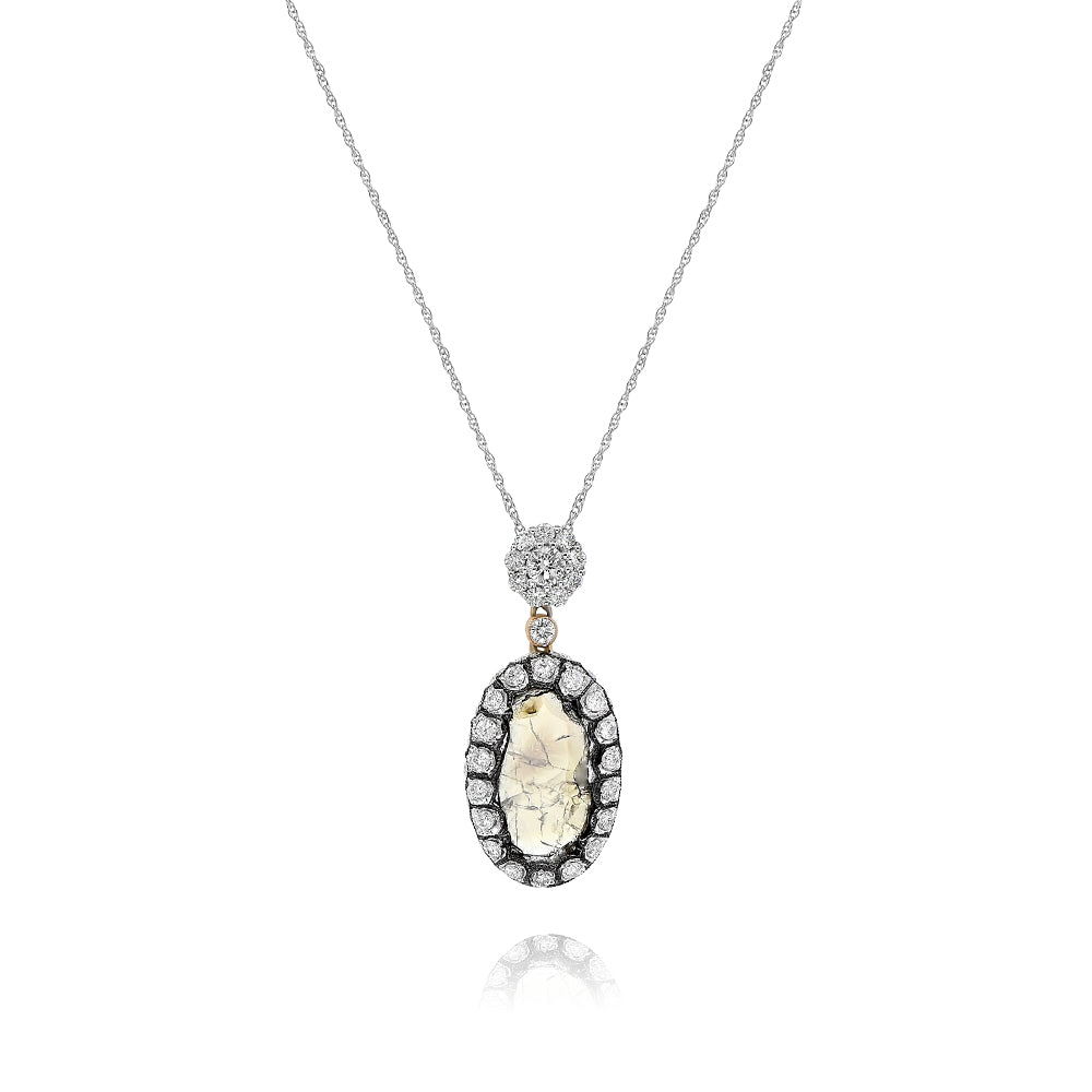 Monary Necklace featuring 1.06 carats of diamonds, 1.00 carats of ice diamonds set in 18K White Gold