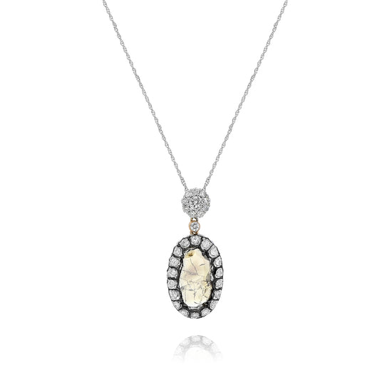 Monary Necklace featuring 1.06 carats of diamonds, 1.00 carats of ice diamonds set in 18K White Gold