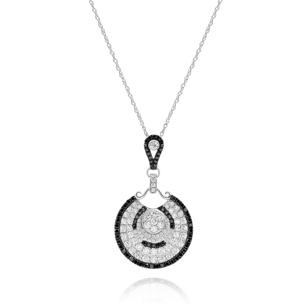 Monary Necklace featuring 1.50 carats of diamonds, 0.61 carats of Black Diamonds set in 18K White Gold 148 STONES