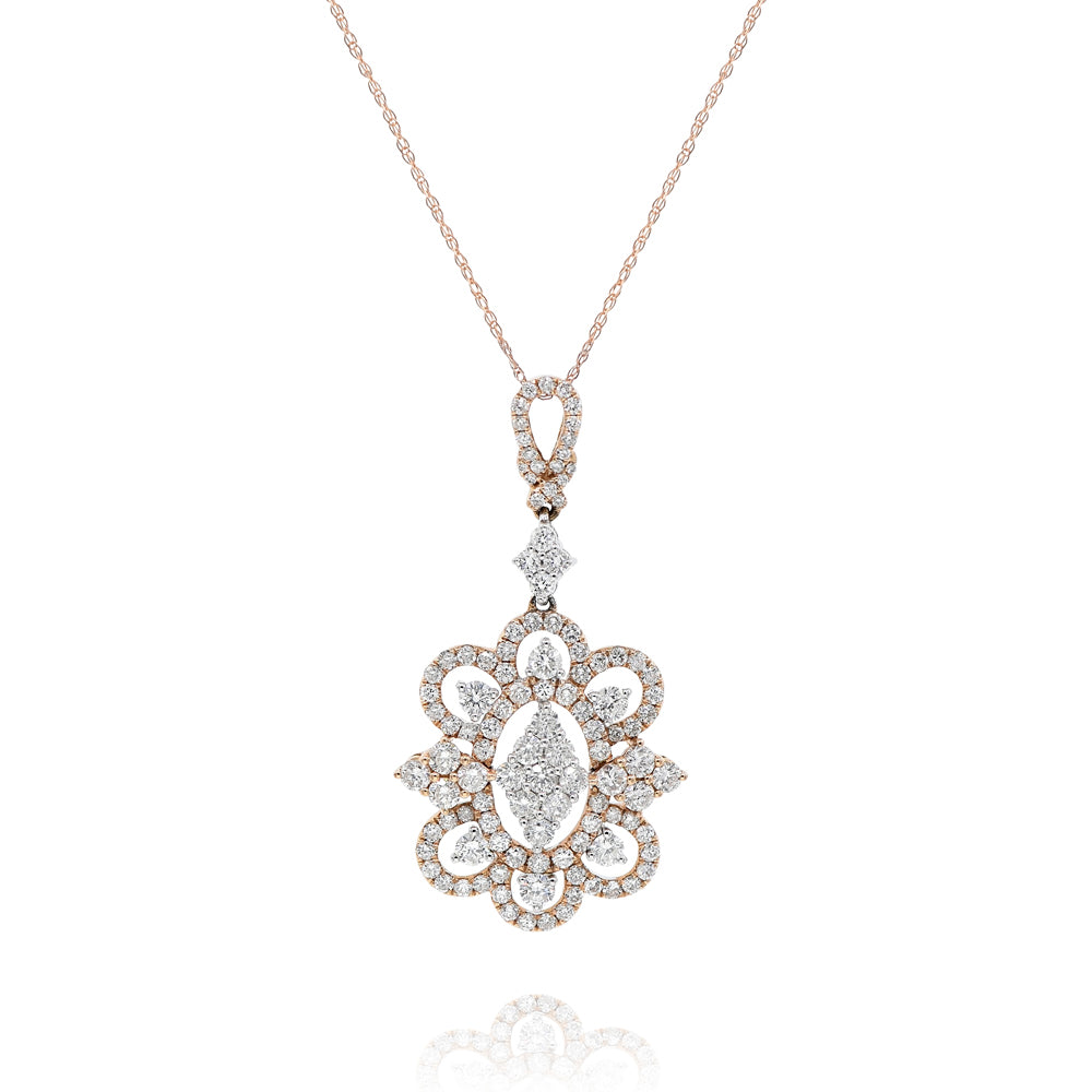 Monary Necklace featuring 2.16 carats of diamonds set in 18KTWO TONE Gold with 113 STONES