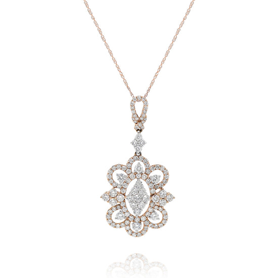 Monary Necklace featuring 2.16 carats of diamonds set in 18KTWO TONE Gold with 113 STONES