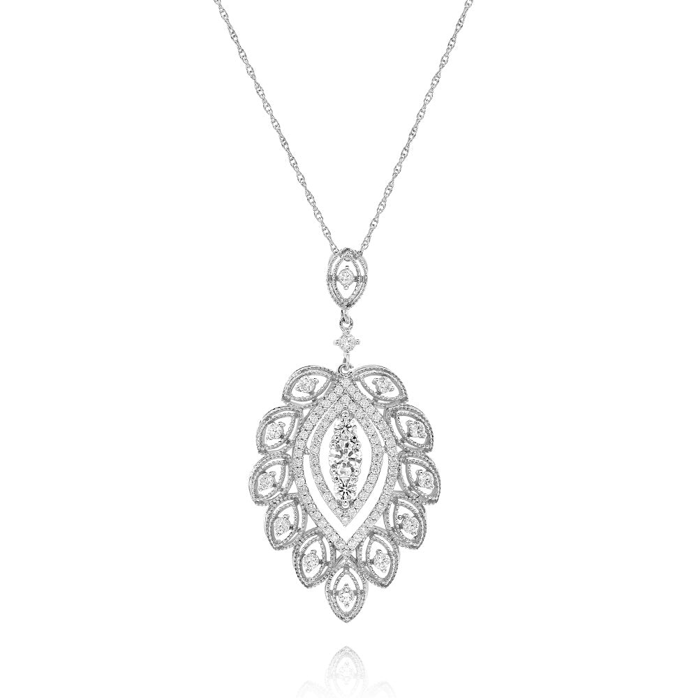 Monary Necklace featuring 1.24 carats of Diamonds set in 18K White Gold with 86 STONES