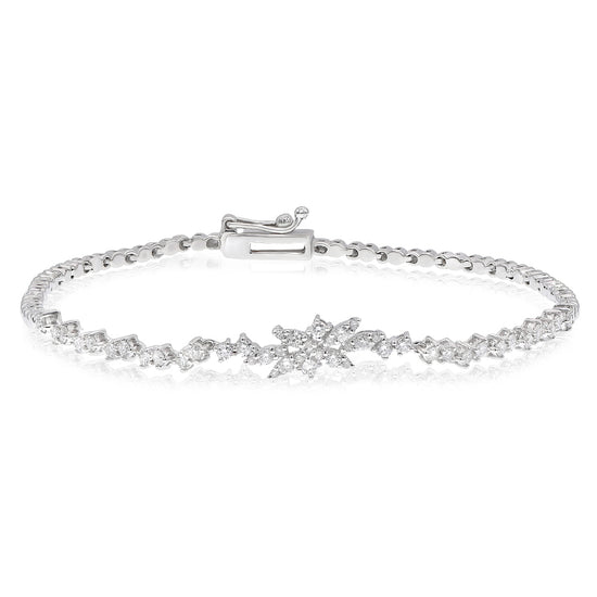 Monary Bracelet featuring 0.71 carats of diamonds set in 18K White Gold with 48 Stones