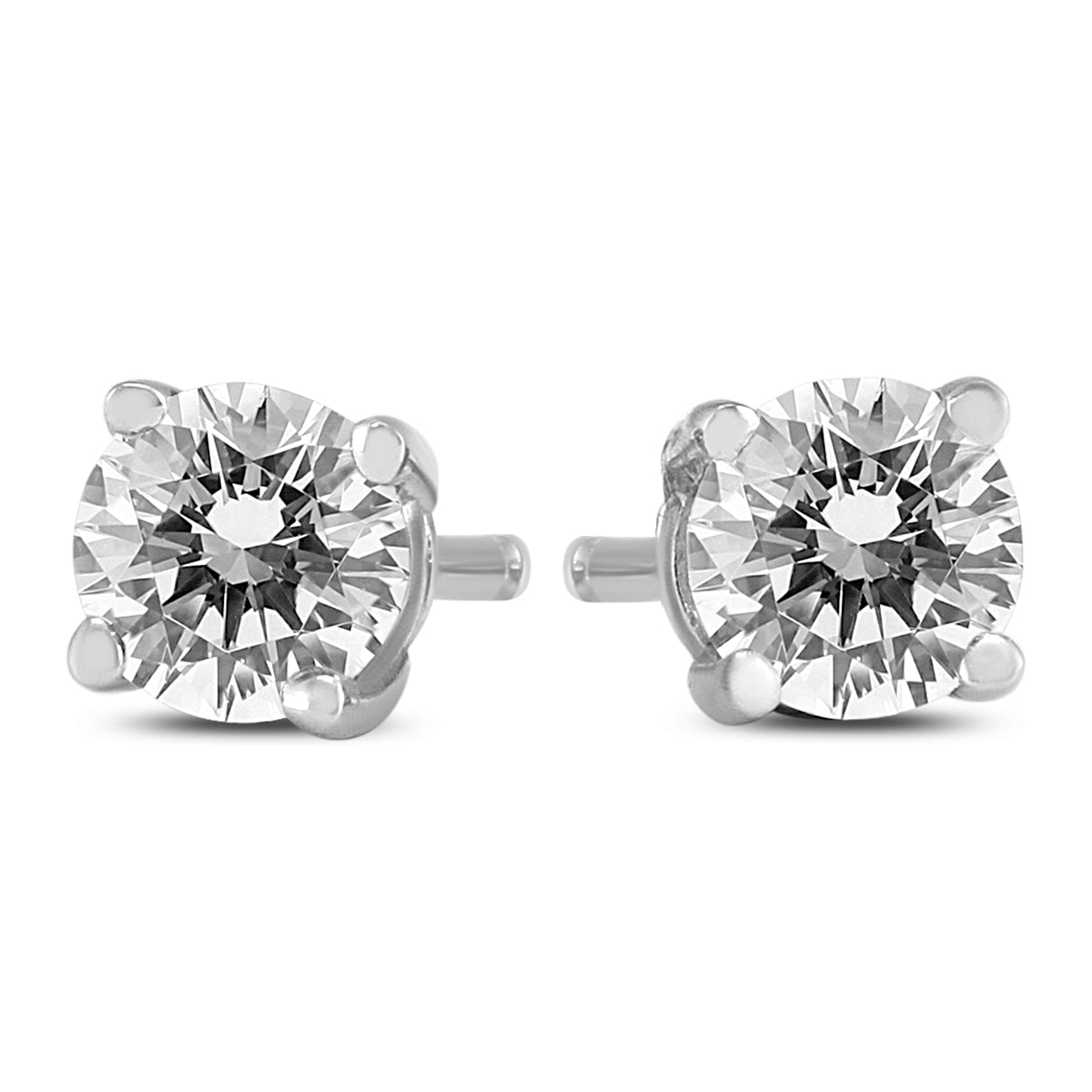 1/2 CARAT TW ROUND DIAMOND SOLITAIRE EARRINGS IN 14K WHITE GOLD